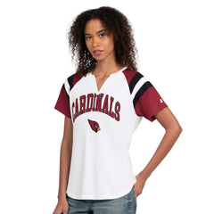 Arizona Cardinals Starter Women's Game On Notch Neck T-Shirt - White T-shirts