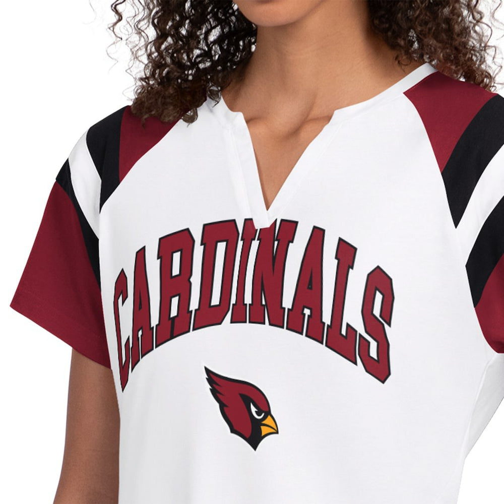 Arizona Cardinals Starter Women's Game On Notch Neck T-Shirt - White T-shirts
