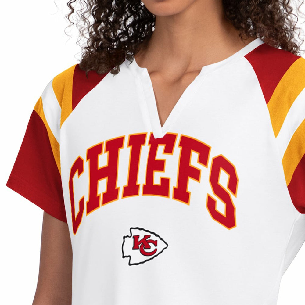 Kansas City Chiefs Starter Women's Game On Notch Neck T-Shirt - White T-shirts