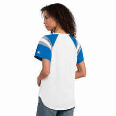 Detroit Lions Starter Women's Game On Notch Neck T-Shirt - White T-shirts