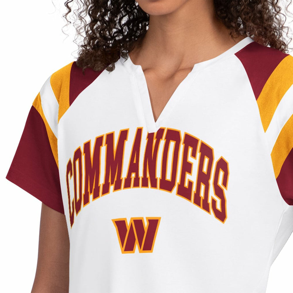 Washington Commanders Starter Women's Game On Notch Neck T-Shirt - White T-shirts