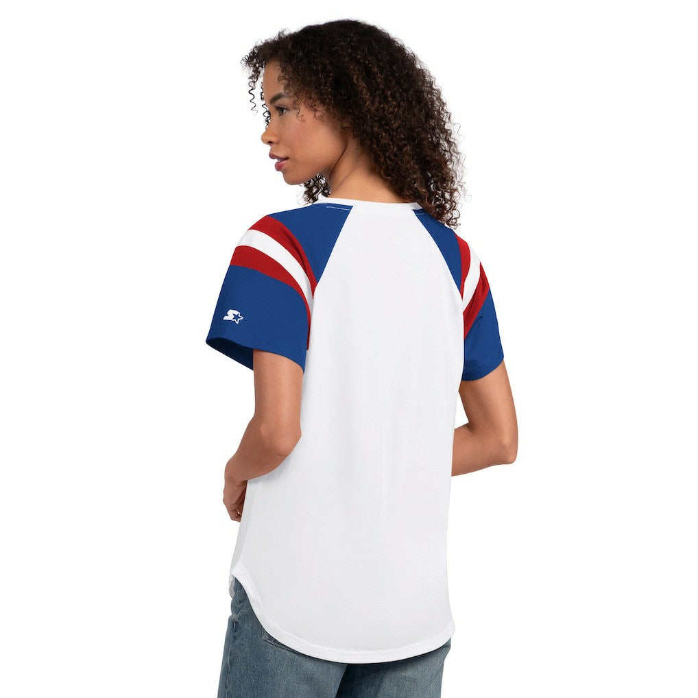 New York Giants Starter Women's Game On Notch Neck T-Shirt - White T-shirts
