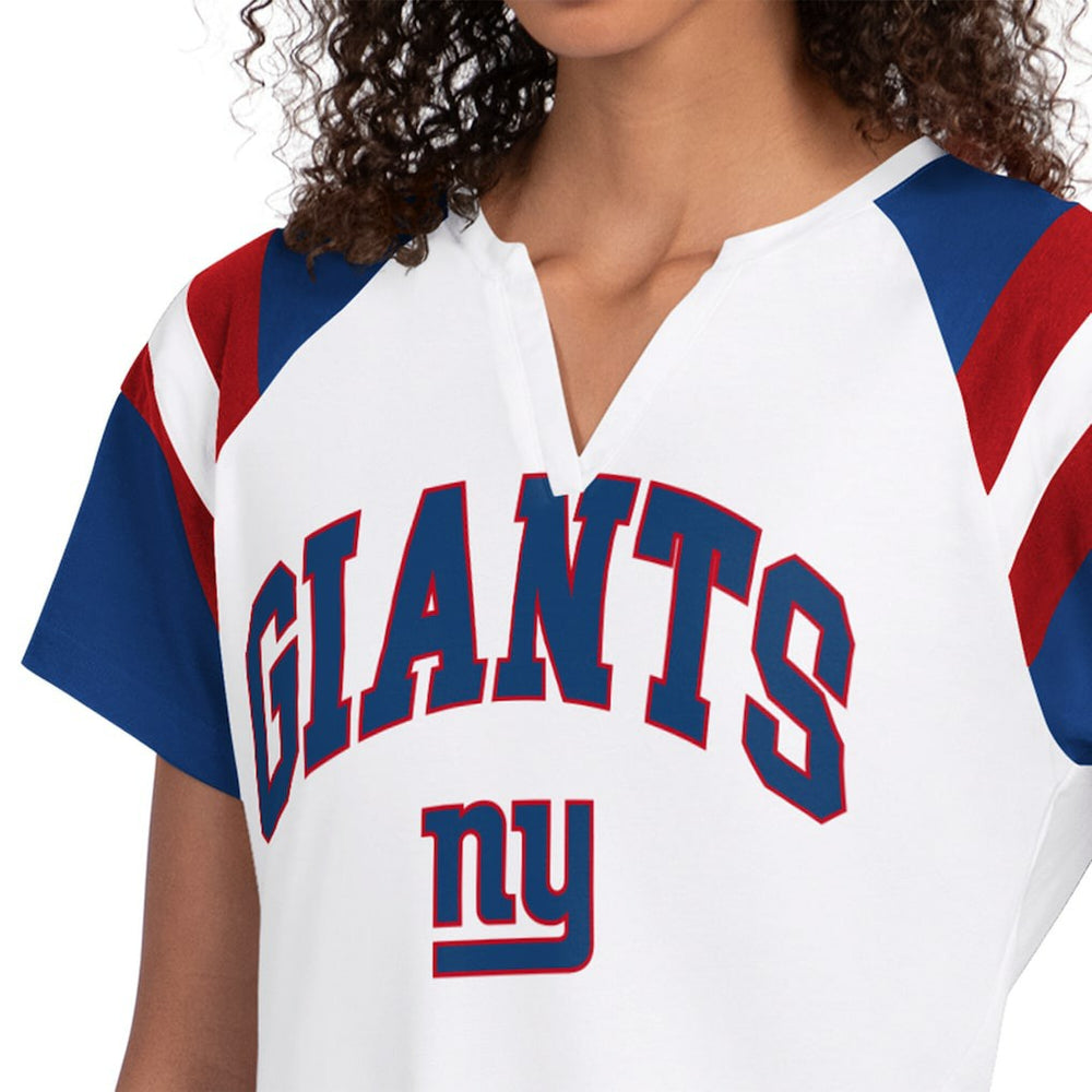 New York Giants Starter Women's Game On Notch Neck T-Shirt - White T-shirts