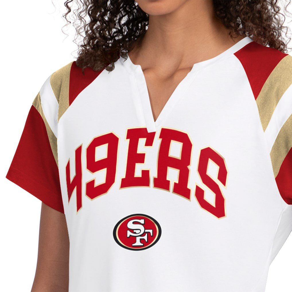San Francisco 49ers Starter Women's Game On Notch Neck T-Shirt - White T-shirts