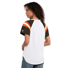 Cleveland Browns Starter Women's Game On Notch Neck T-Shirt - White T-shirts