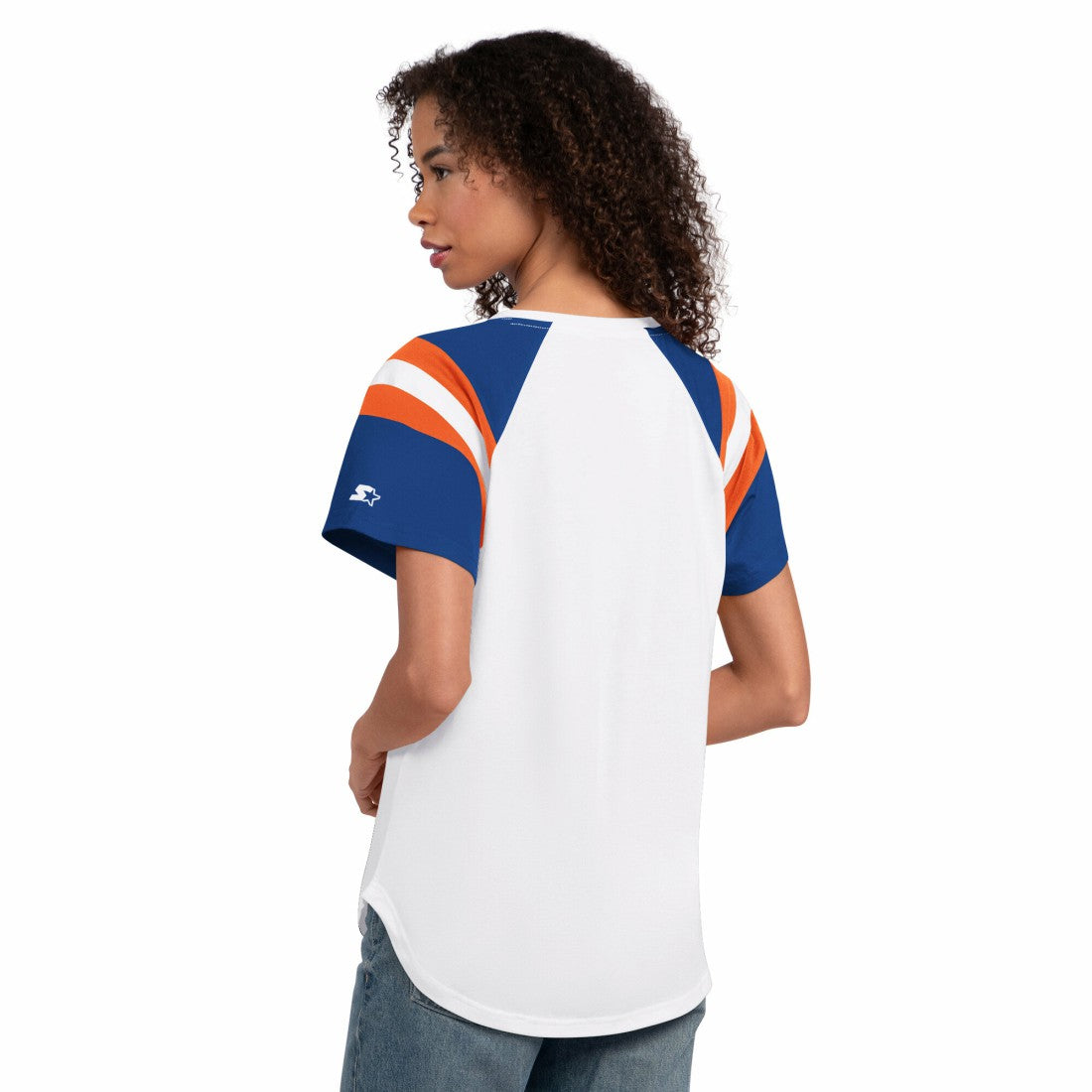 Denver Broncos Starter Women's Game On Notch Neck T-Shirt - White T-shirts