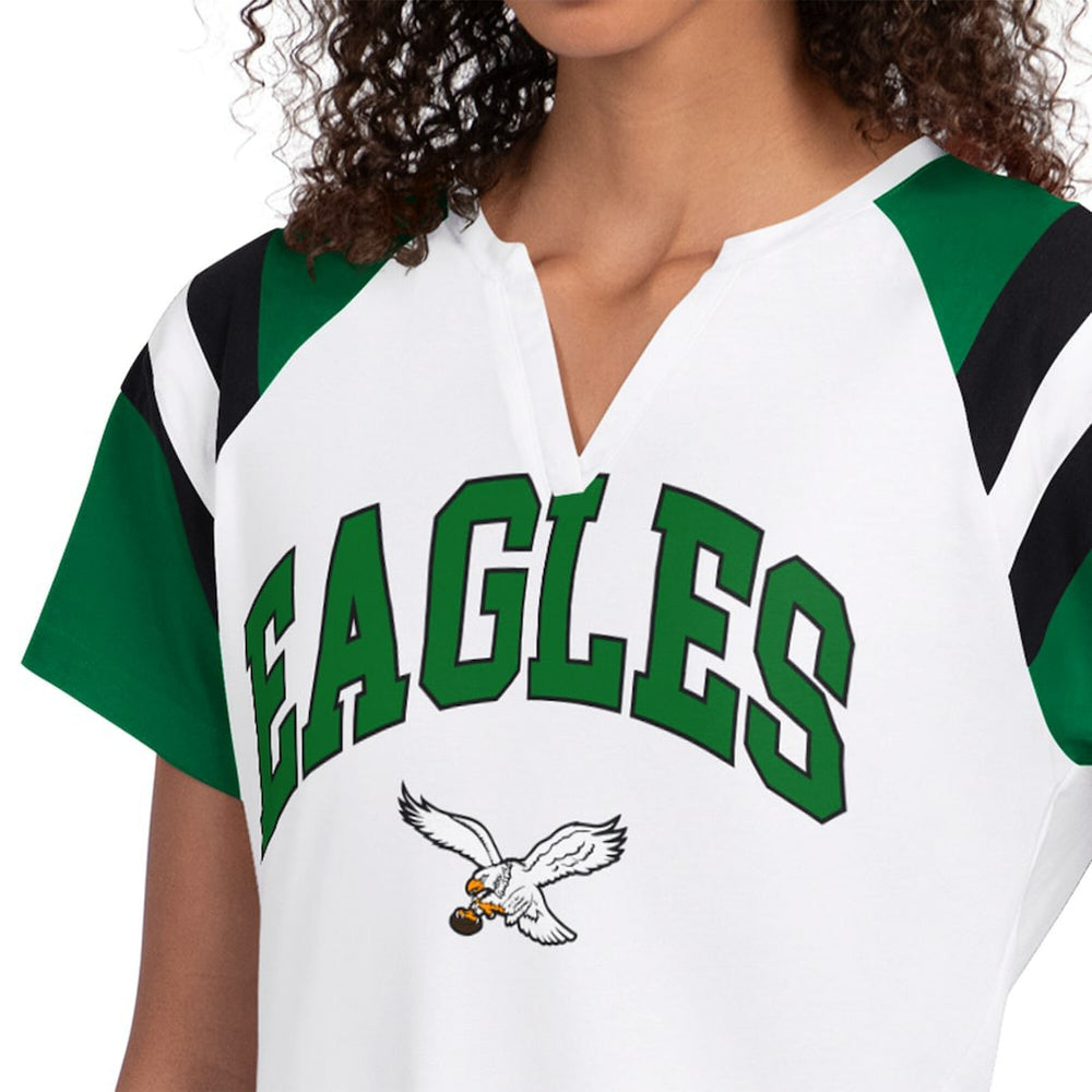 Philadelphia Eagles Starter Women's Game On Notch Neck T-Shirt - White T-shirts