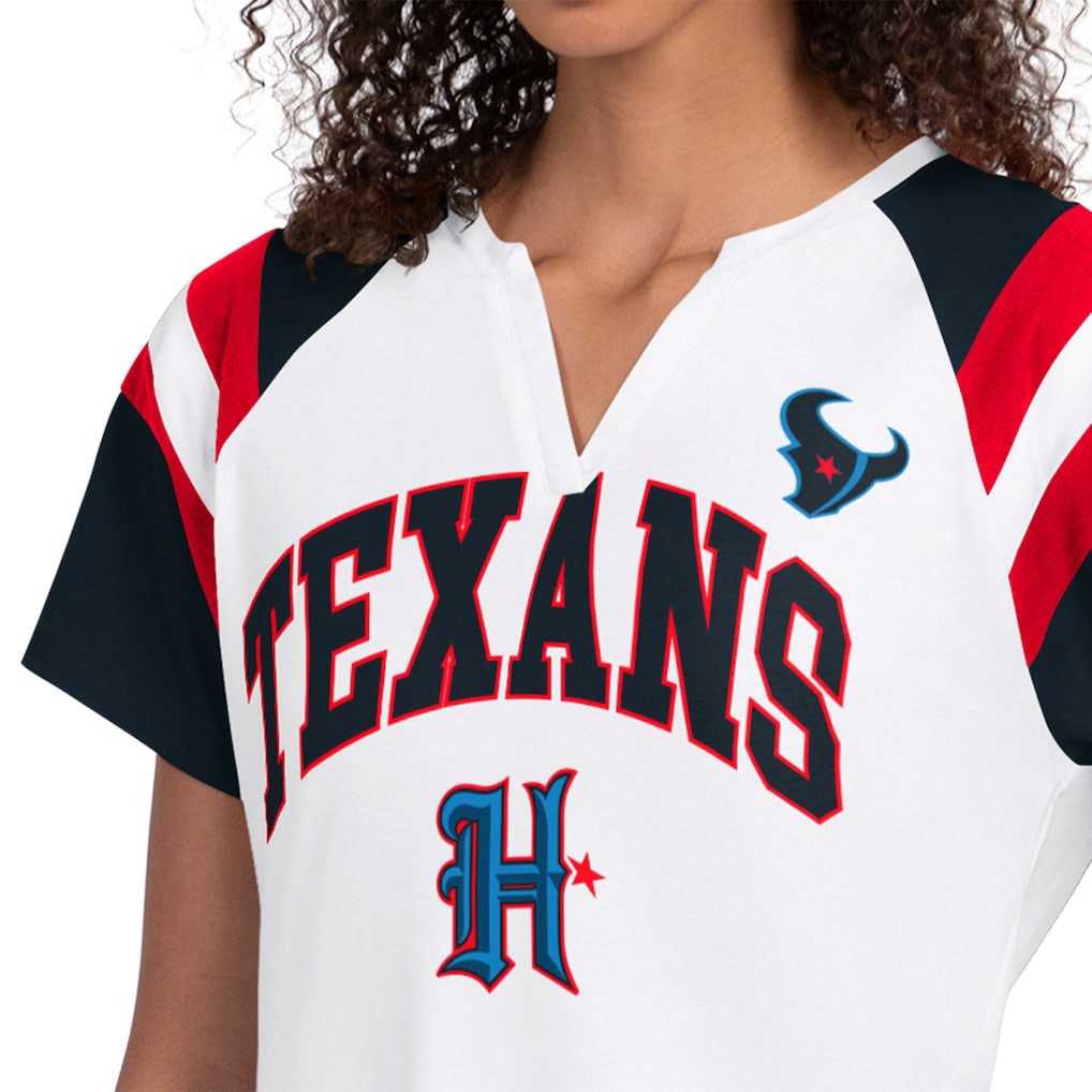 Houston Texans Starter Women's Game On Notch Neck T-Shirt - White T-shirts