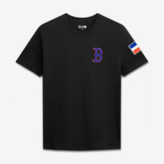 Boston Red Sox New Era Dominican Republic Country Flag T-Shirt - Black T-shirts