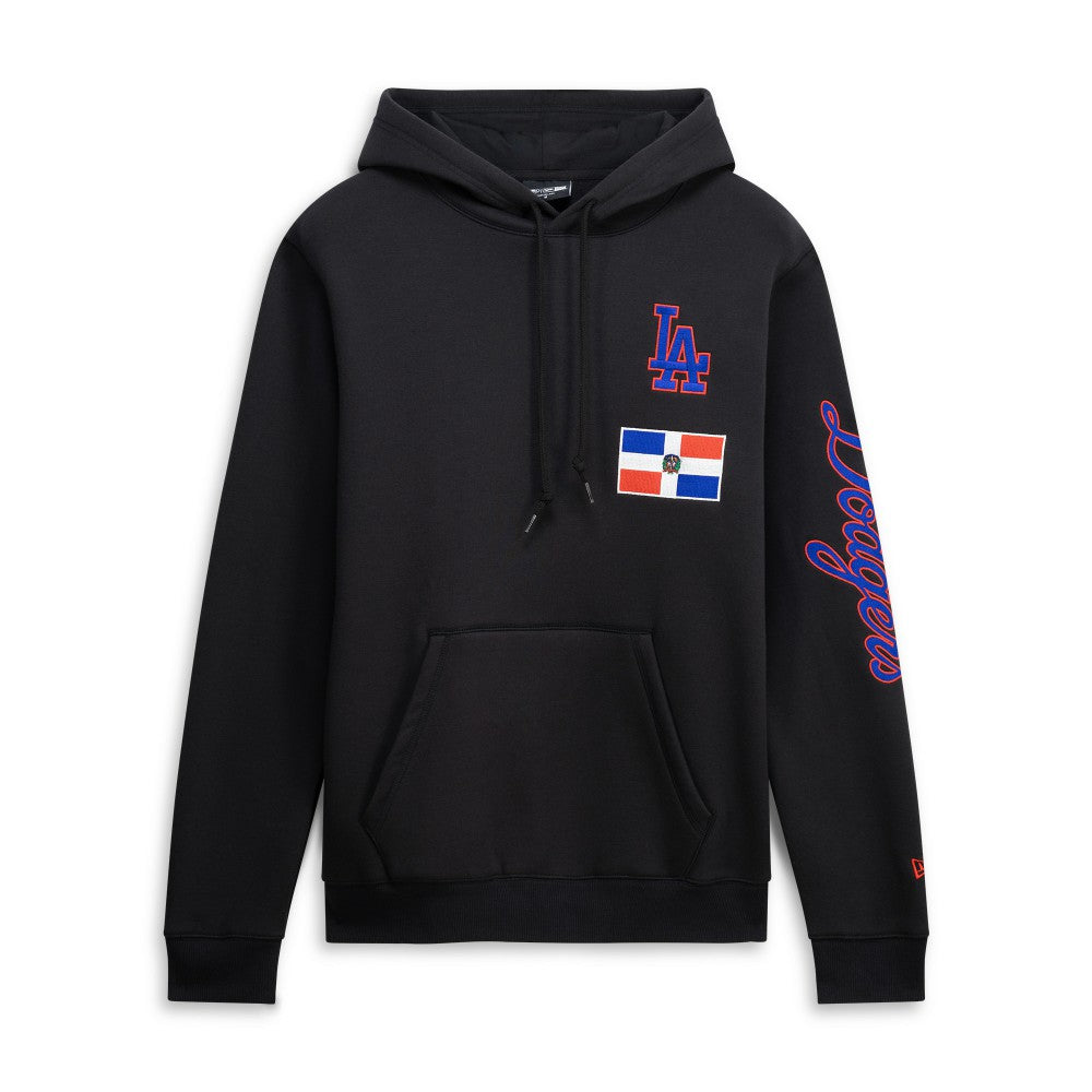 Los Angeles Dodgers New Era Dominican Republic Country Flag Hoodie - Black Hoodies