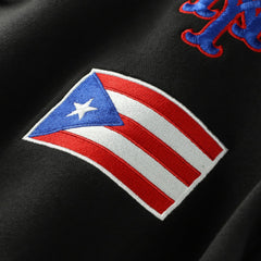 New York Mets New Era Puerto Rico Country Flag Hoodie - Black Hoodies