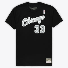 Scottie Pippen Chicago Bulls Unisex Hardwood Classics Reload 3.0 T-Shirt Black - Mitchell & Ness