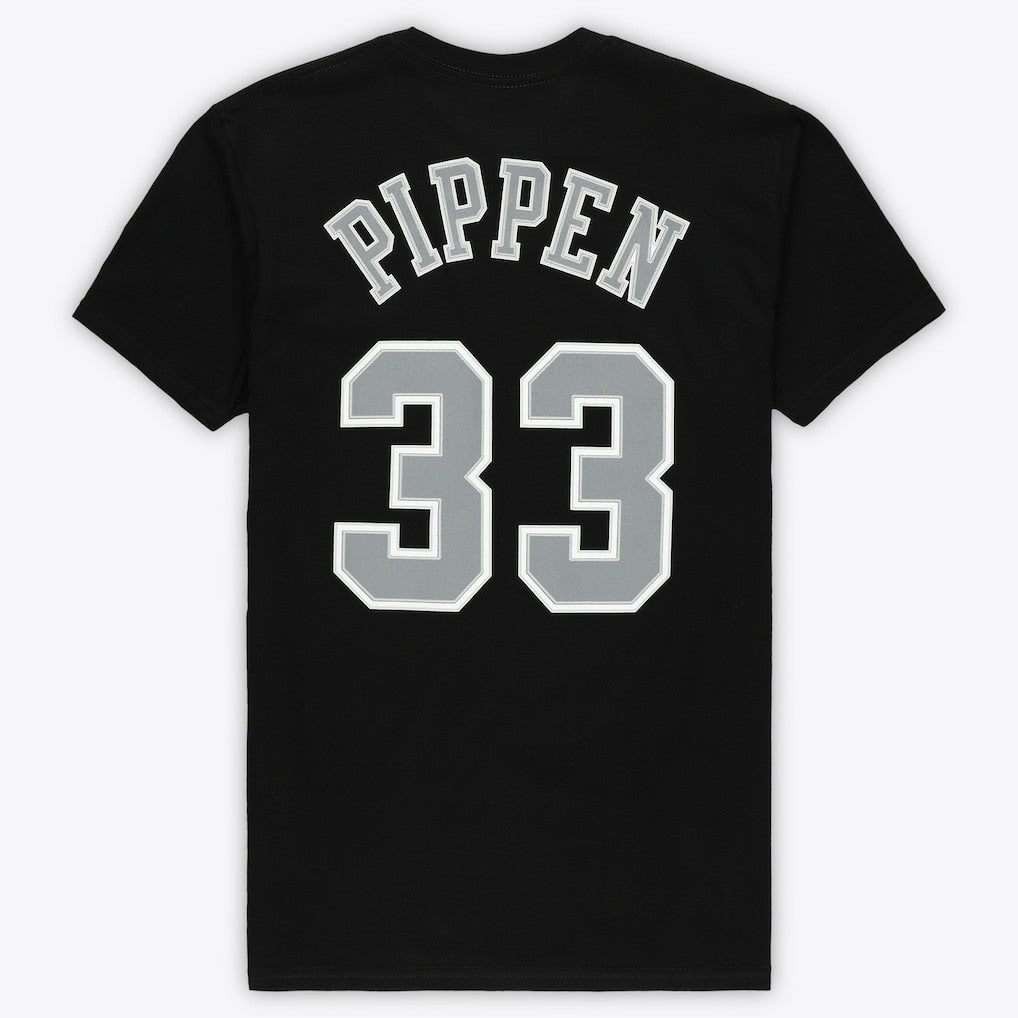 Scottie Pippen Chicago Bulls Unisex Hardwood Classics Reload 3.0 T-Shirt Black - Mitchell & Ness