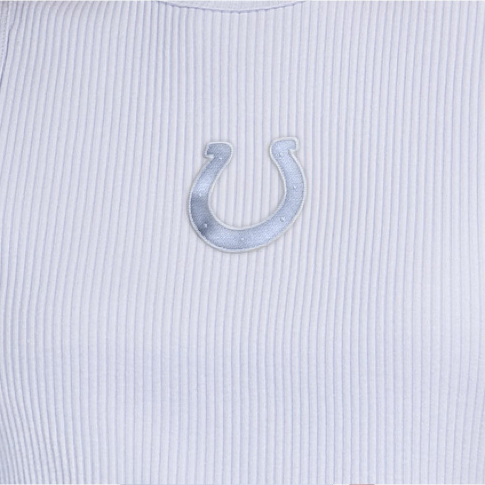 Indianapolis Colts Starter Women's Travel Pastels Cropped Tank - Pastel Blue Tanks