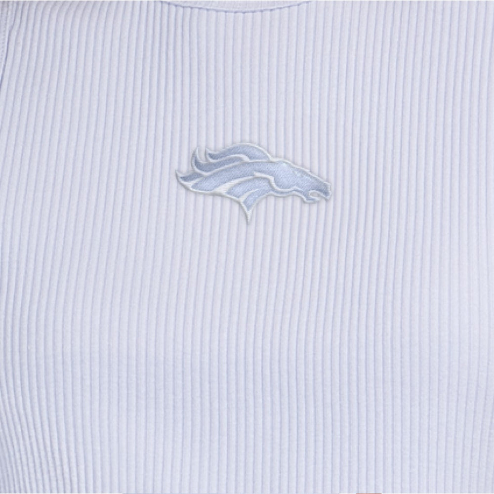 Denver Broncos Starter Women's Travel Pastels Cropped Tank - Pastel Blue Tanks