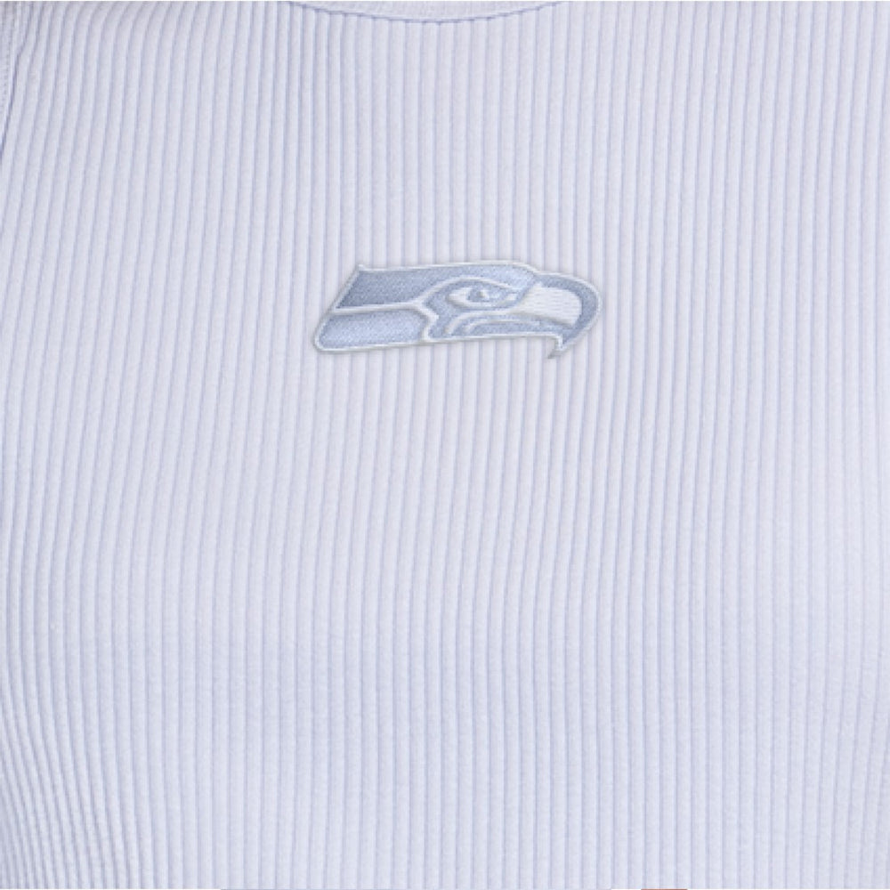Seattle Seahawks Starter Women's Travel Pastels Cropped Tank - Pastel Blue Tanks