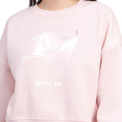 Tampa Bay Buccaneers Starter Women's Travel Pastels Boxy Fleece Sweatshirt - Light Pink Sweatshirts