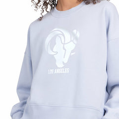 Los Angeles Rams Starter Women's Travel Pastels Boxy Fleece Sweatshirt - Light Blue Sweatshirts