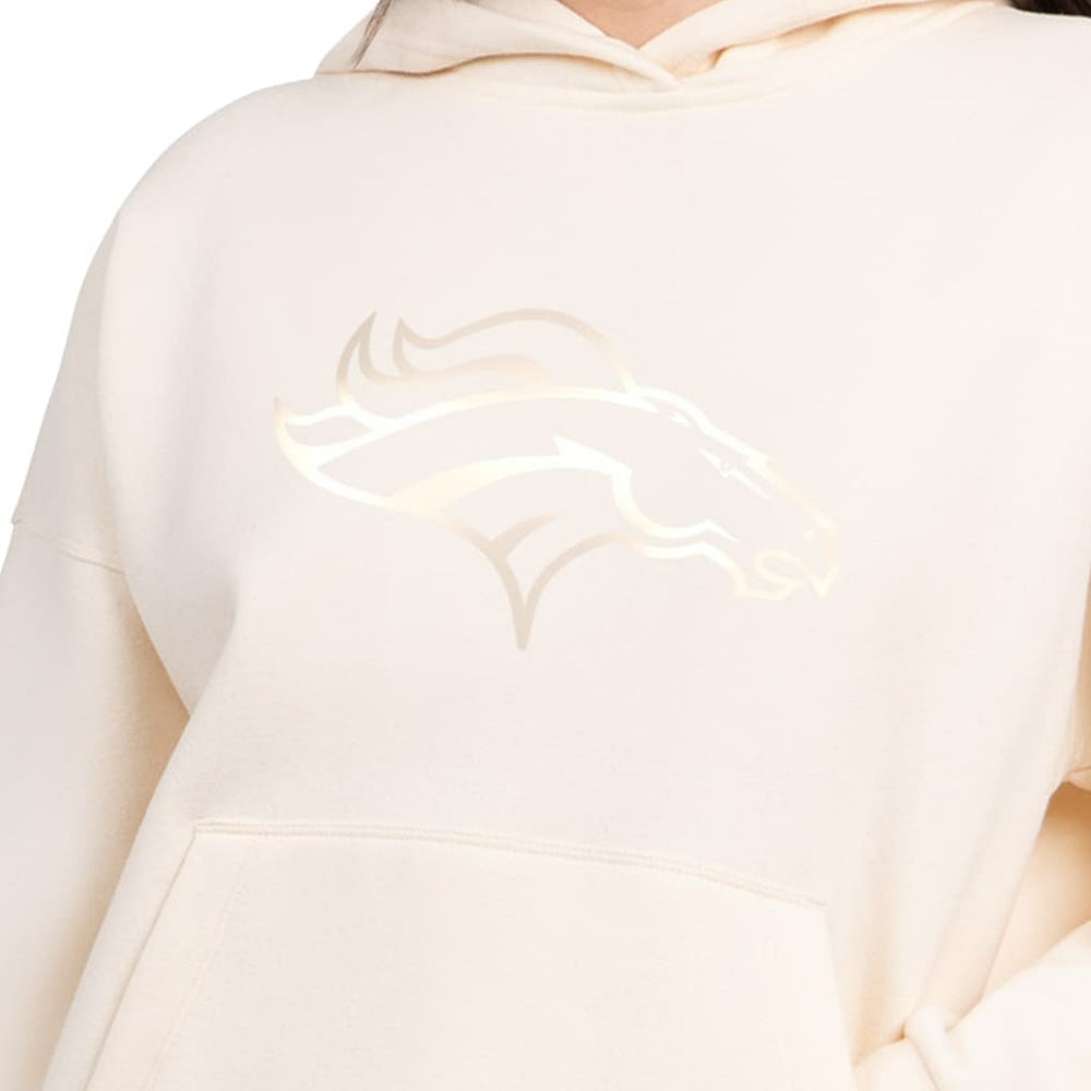 Denver Broncos Starter Women's Pastels Relaxed Travel Hoodie - Cream Hoodies