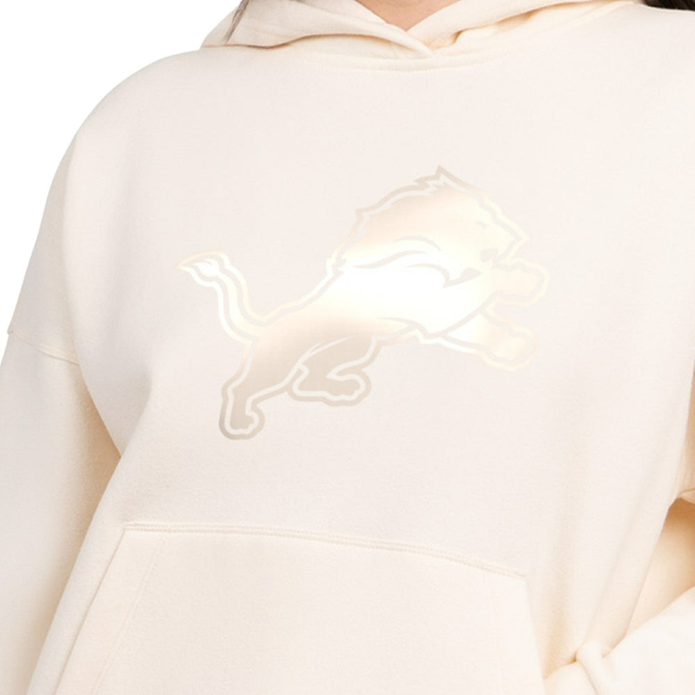 Detroit Lions Starter Women's Pastels Relaxed Travel Hoodie - Cream Hoodies