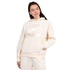 Green Bay Packers Starter Women's Pastels Relaxed Travel Hoodie - Cream Hoodies