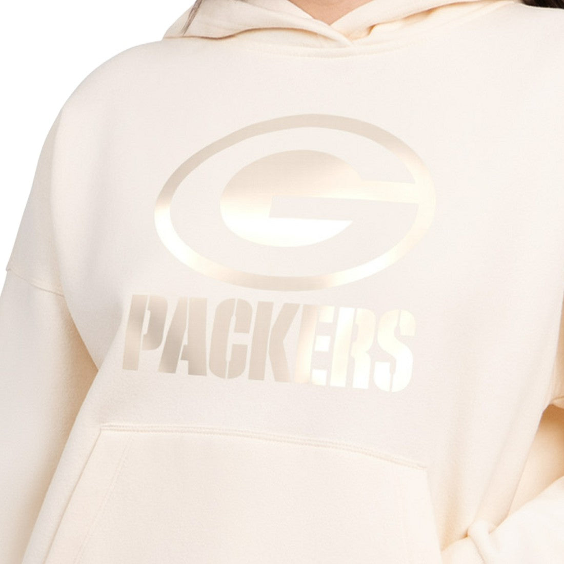 Green Bay Packers Starter Women's Pastels Relaxed Travel Hoodie - Cream Hoodies
