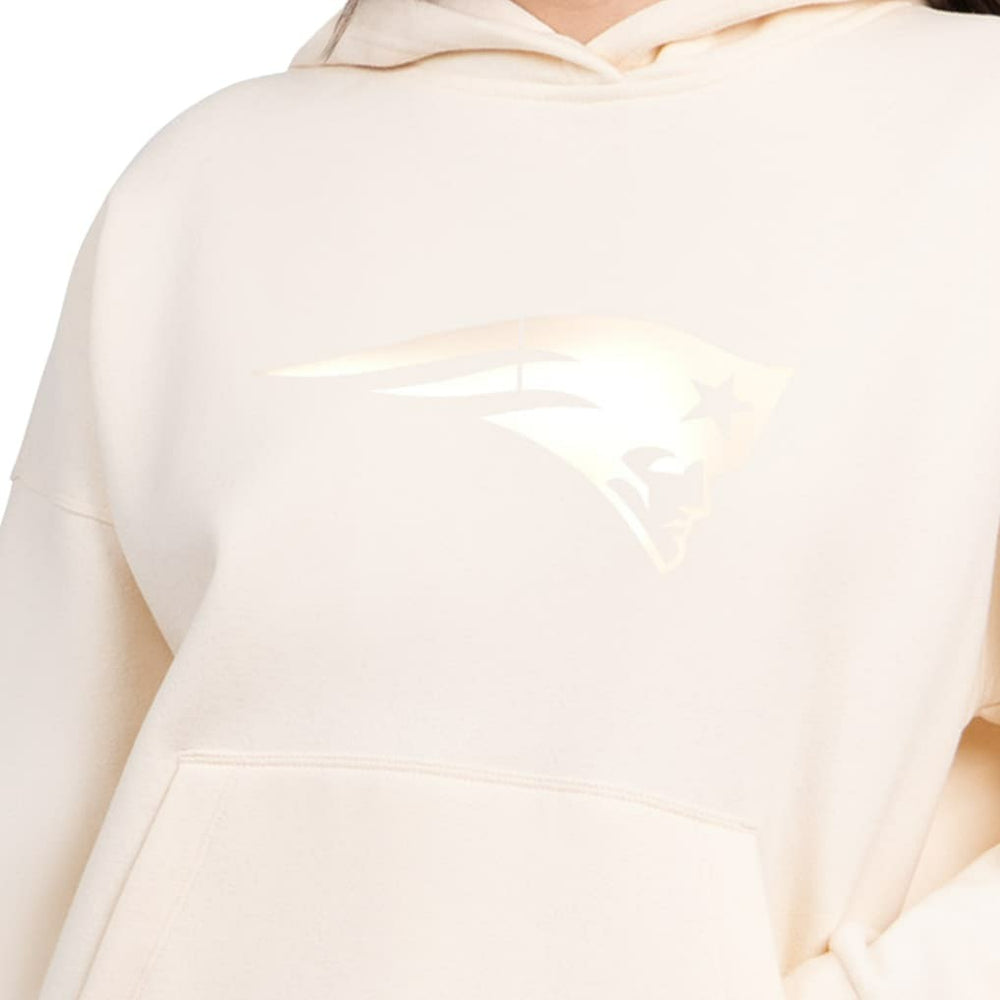 New England Patriots Starter Women's Pastel Relaxed Travel Hoodie - Cream Hoodies
