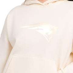 New England Patriots Starter Women's Pastel Relaxed Travel Hoodie - Cream Hoodies