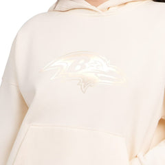 Baltimore Ravens Starter Women's Pastel Relaxed Travel Hoodie - Cream Hoodies