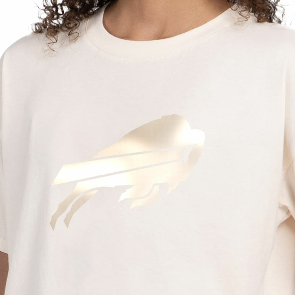 Buffalo Bills Starter Women's Pastel Travel Boxy Cropped T-Shirt - Cream T-shirts