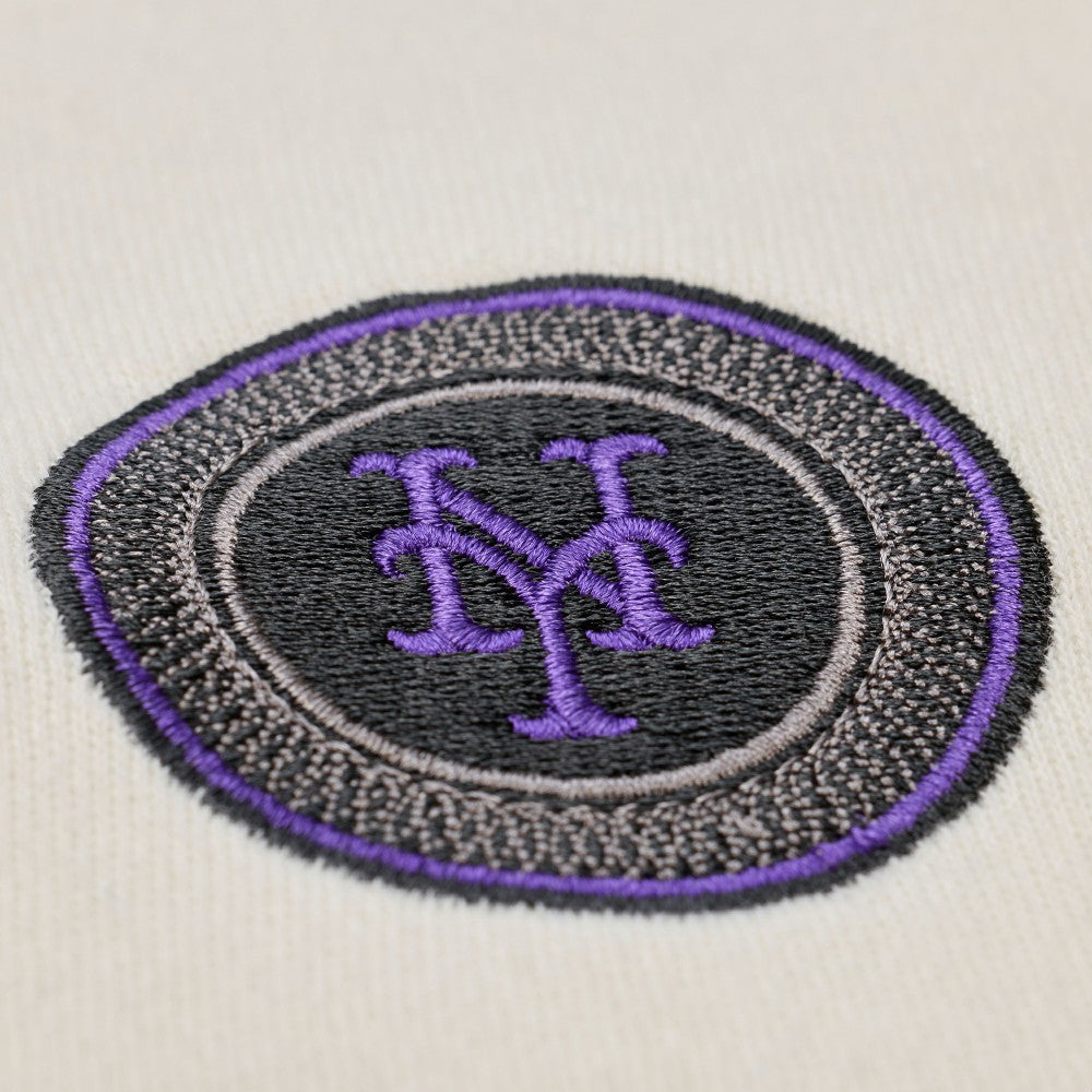 New York Mets Mitchell & Ness Women's Premium Oversized Crewneck Sweatshirt - Cream Sweatshirts