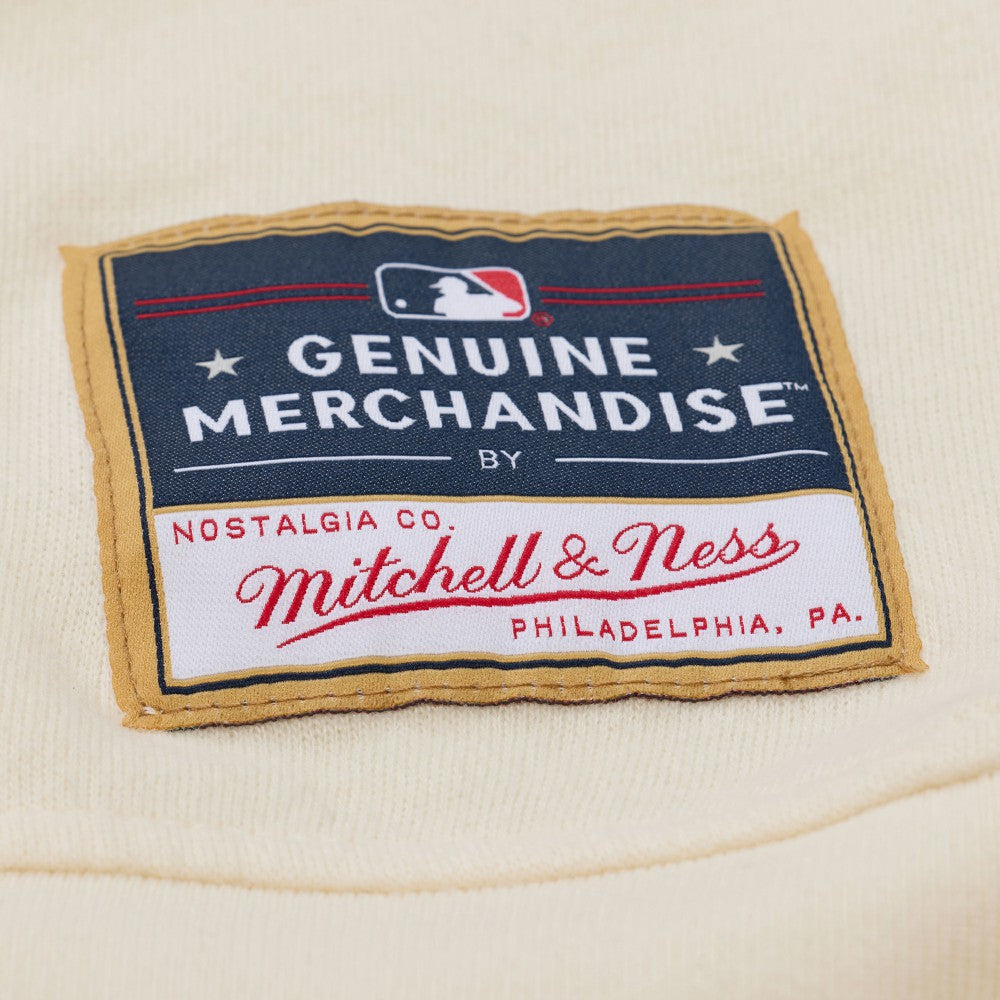 New York Mets Mitchell & Ness Women's Premium Oversized Crewneck Sweatshirt - Cream Sweatshirts