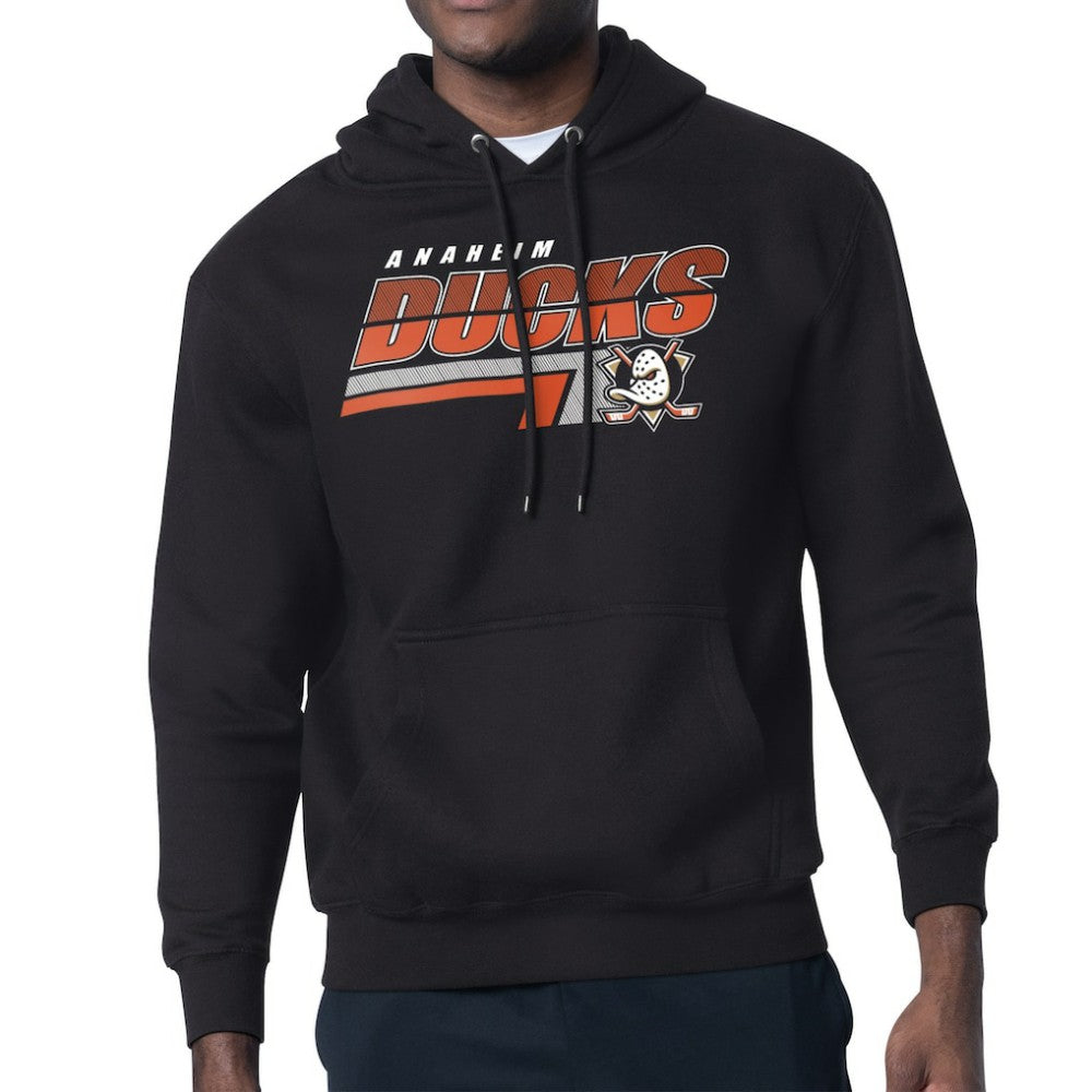 Anaheim Ducks Starter Logo Push Fleece Hoodie - Black | US 203500306