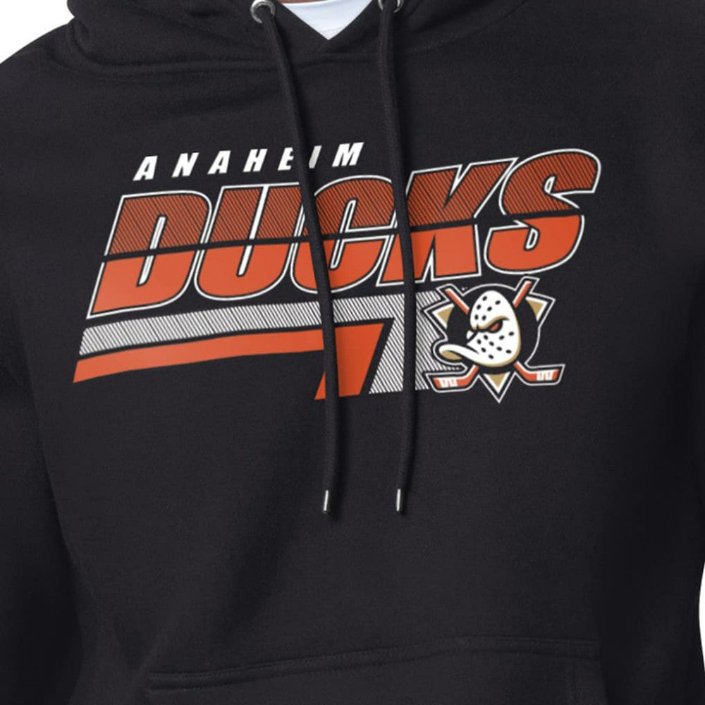 Anaheim Ducks Starter Logo Push Fleece Hoodie - Black | US 203500306