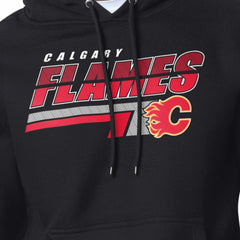 Calgary Flames Starter Logo Push Fleece Hoodie - Black | US 203500308