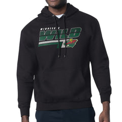 Minnesota Wild Starter Logo Push Fleece Hoodie - Black | US 203500311