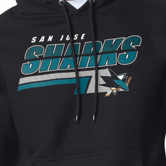 San Jose Sharks Starter Logo Push Fleece Hoodie - Black | US 203500316