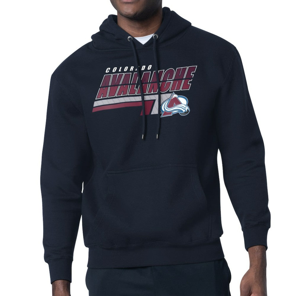 Colorado Avalanche Starter Logo Push Fleece Hoodie - Navy | US 203500318