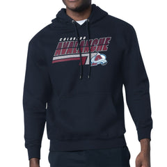 Colorado Avalanche Starter Logo Push Fleece Hoodie - Navy | US 203500318