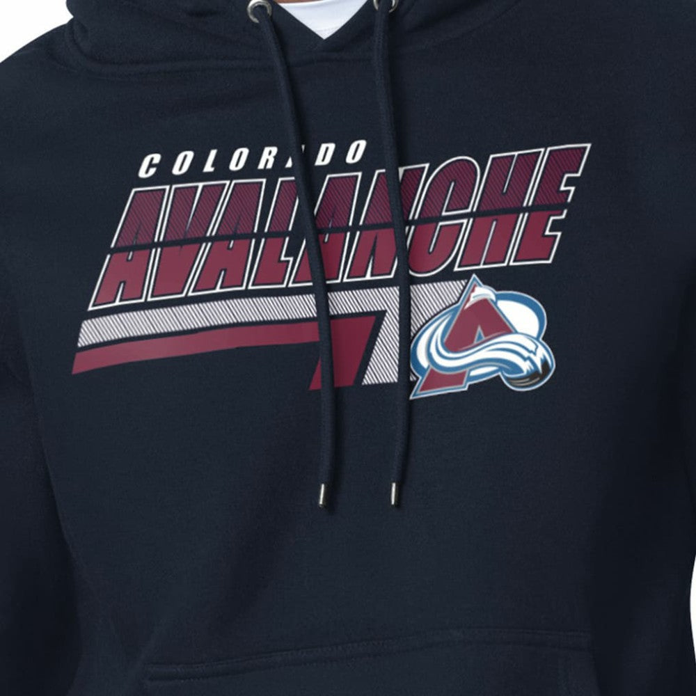 Colorado Avalanche Starter Logo Push Fleece Hoodie - Navy | US 203500318