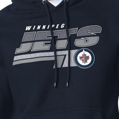 Winnipeg Jets Starter Logo Push Fleece Hoodie - Navy | US 203500325
