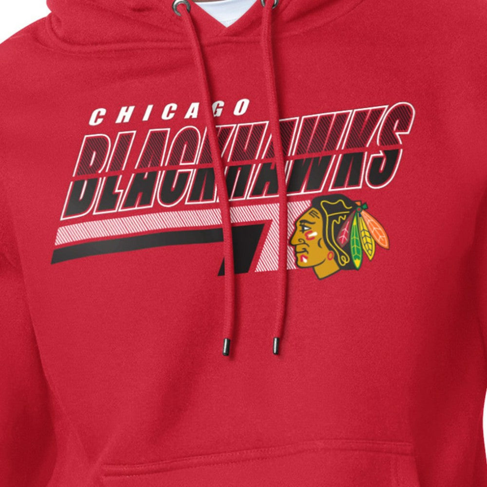 Chicago Blackhawks Starter Logo Push Fleece Hoodie - Red | US 203500327