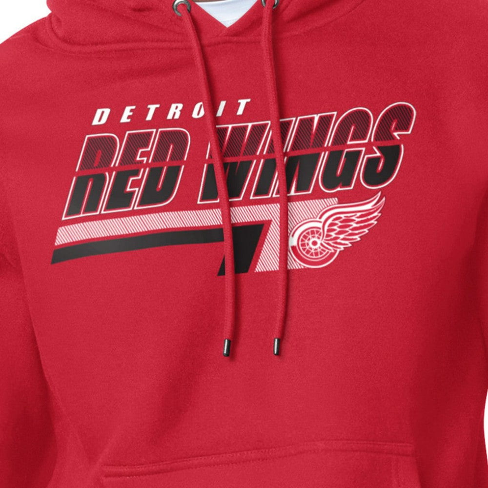 Detroit Red Wings Starter Logo Push Fleece Hoodie - Red | US 203500328