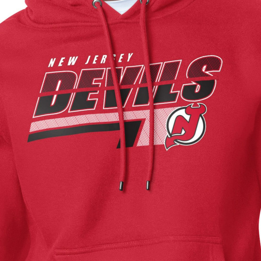 New Jersey Devils Starter Logo Push Fleece Hoodie - Red | US 203500331