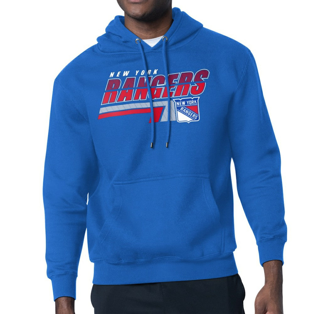 New York Rangers Starter Logo Push Fleece Hoodie - Royal | US 203500336