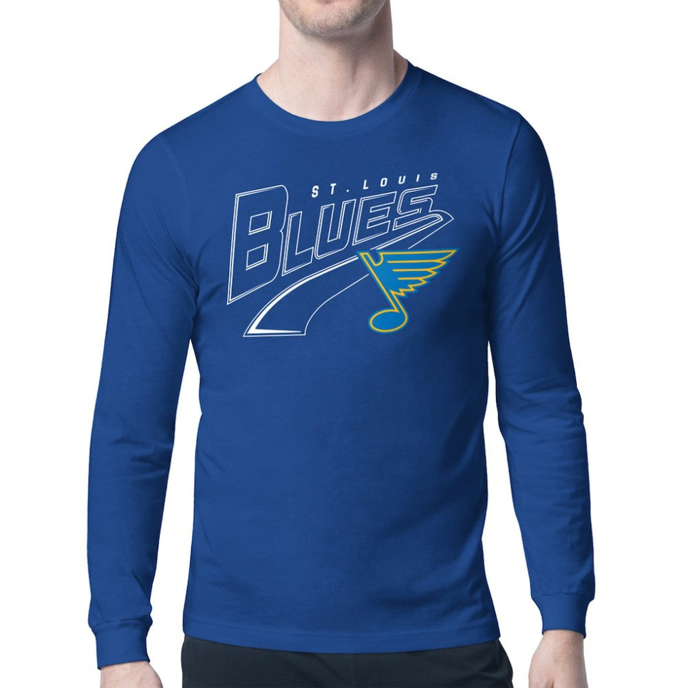 St. Louis Blues Starter Modern Tailsweep Long Sleeve T-Shirt - Blue | US 203500342