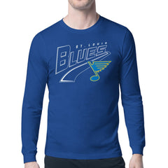 St. Louis Blues Starter Modern Tailsweep Long Sleeve T-Shirt - Blue | US 203500342