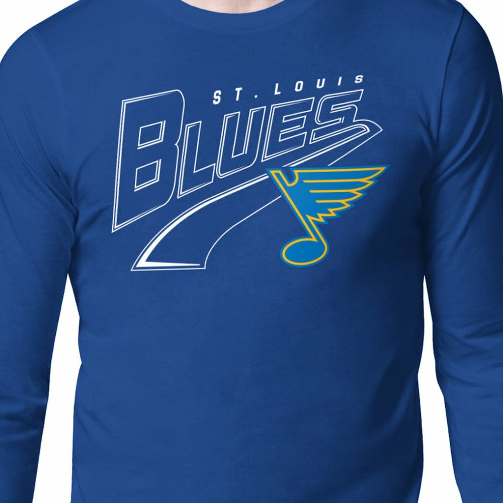 St. Louis Blues Starter Modern Tailsweep Long Sleeve T-Shirt - Blue | US 203500342