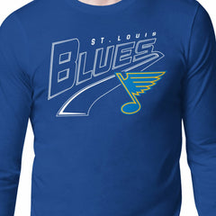 St. Louis Blues Starter Modern Tailsweep Long Sleeve T-Shirt - Blue | US 203500342