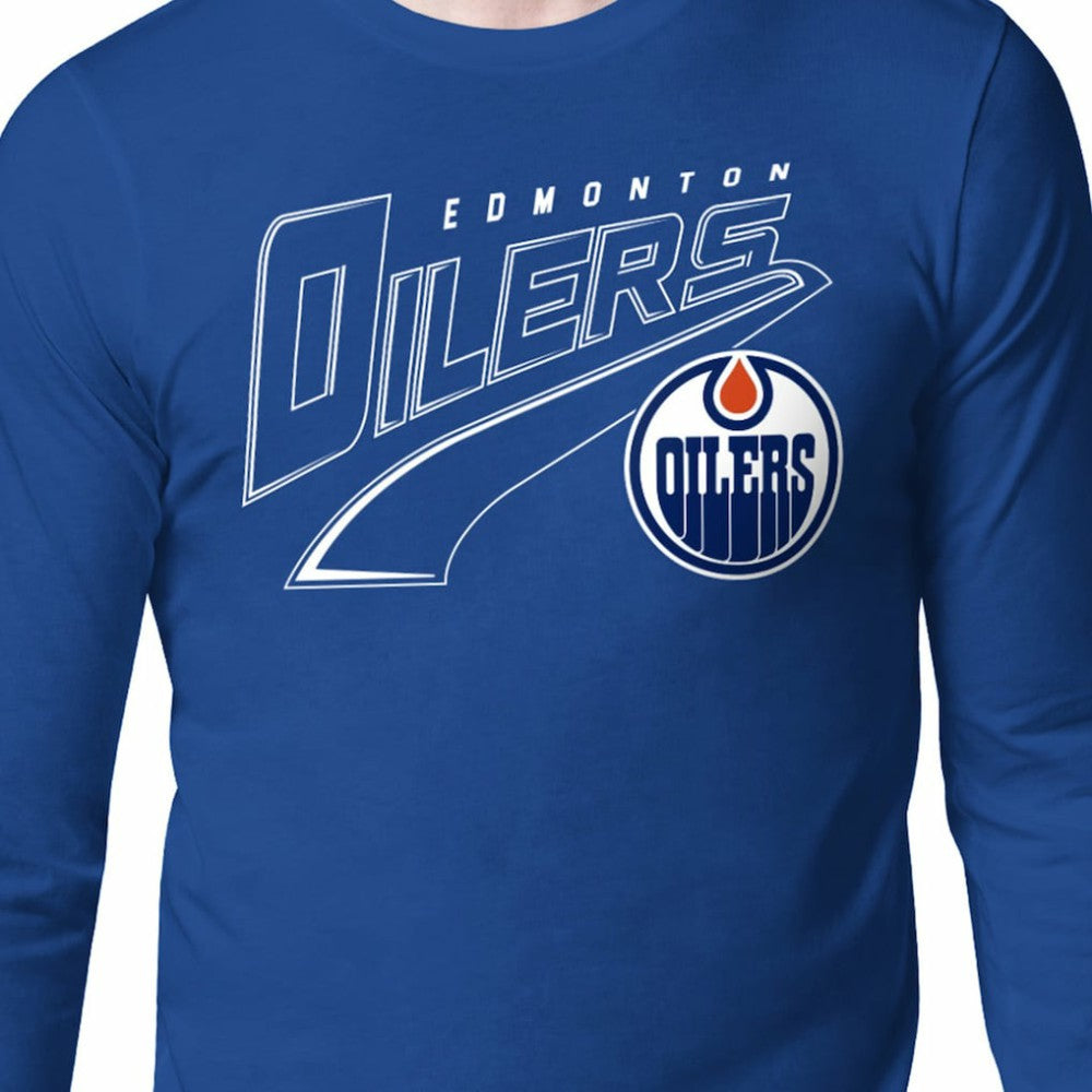Edmonton Oilers Starter Modern Tailsweep Long Sleeve T-Shirt - Royal | US 203500351